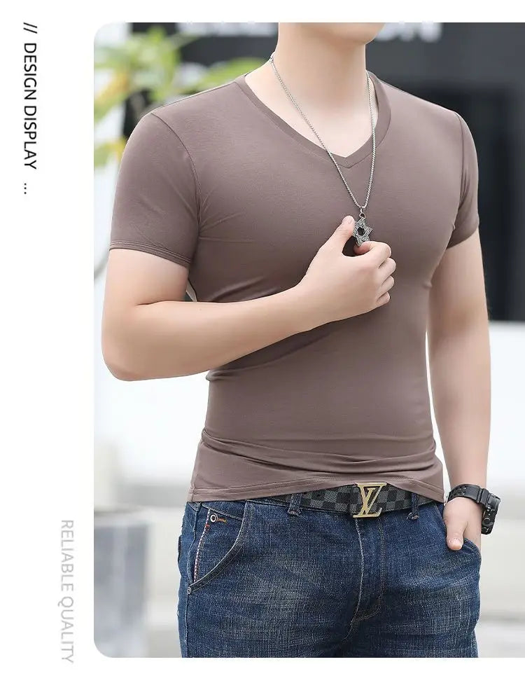 New Arrival:Fashion Men's Top Oversized 6XL T-Shirt for Men's Clothing Soft Breathable Modal Slim Sport Casual WearTank Tops man