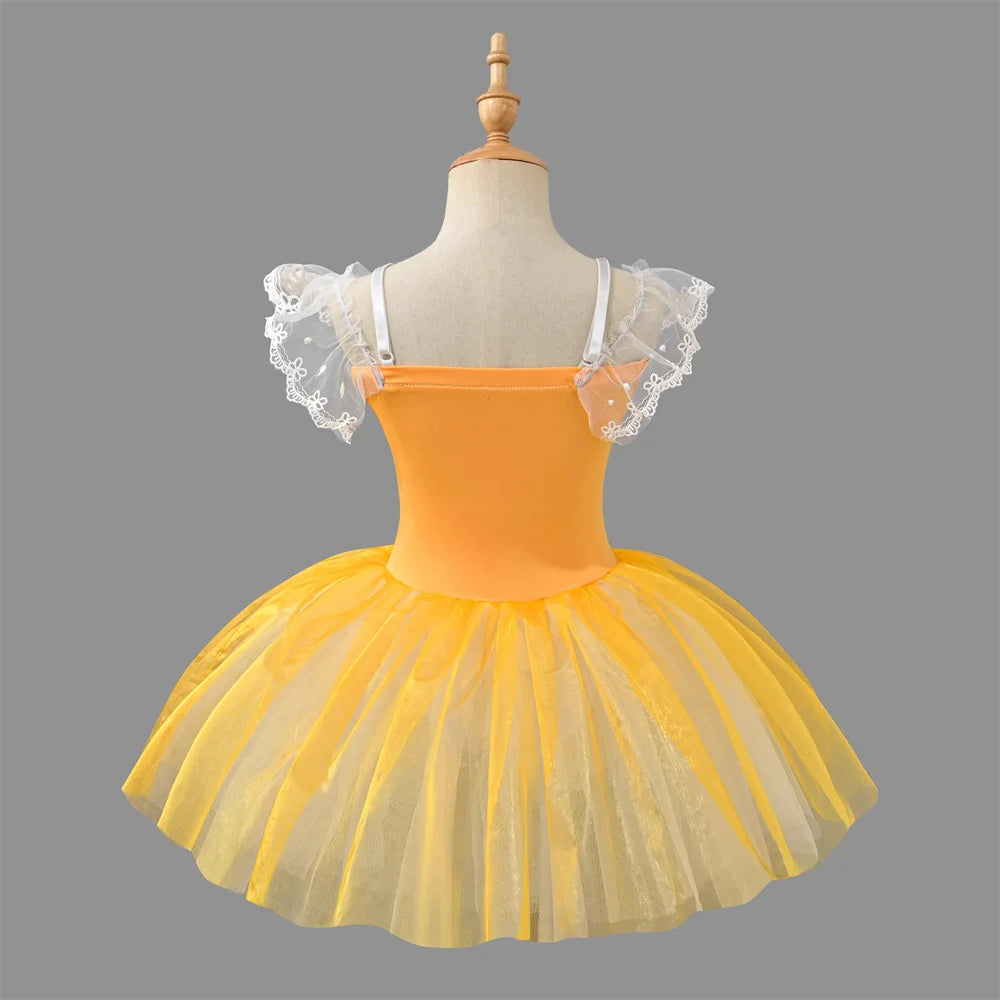 Girls Clothes Ballerine Baby Dresses Vestido Outfit Girl Ballet Leotards Robe Fille Summer Kids Ballet Dress Tutu Dance Costumes