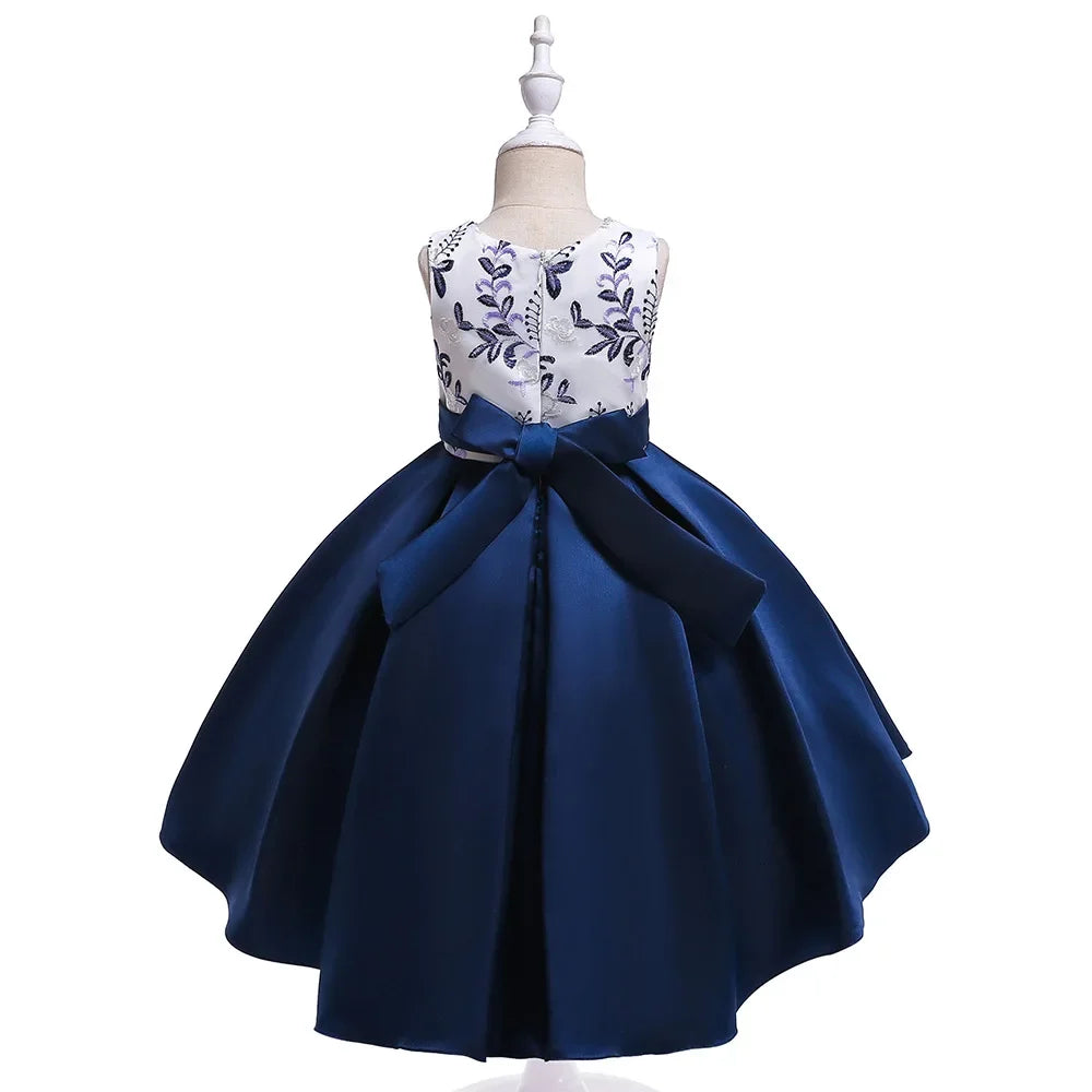 Summer Flower Girls Dress Princess Wedding Party Dresses Children Kids Prom Gown Vestidos Baby Christmas Children Clothing