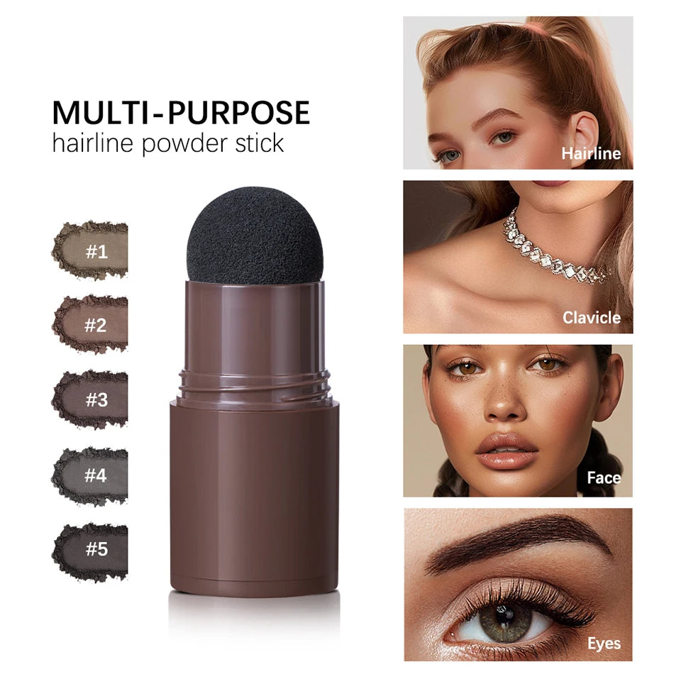 Hairline Shadow Powder Waterproof Sweat-proof Hairline Root Cover Up Filling Hair Natural Black Brown Eyebrows Contour Stick