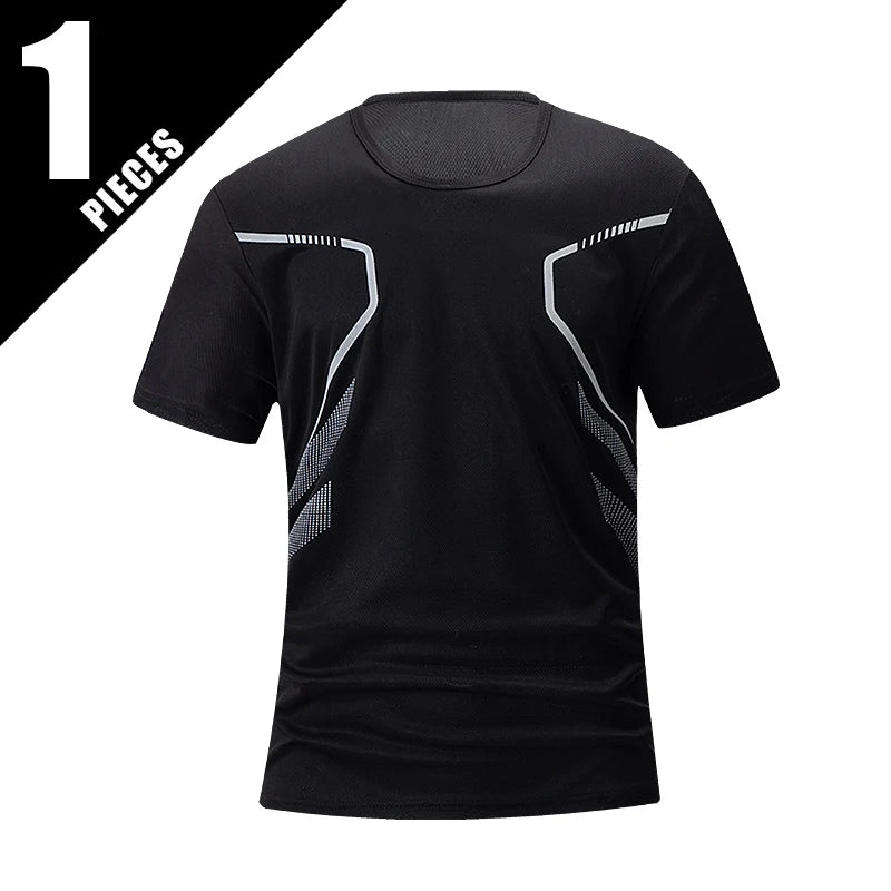 Men's Printed Quick-Dry Sports T-Shirt - Casual Fitness Tee