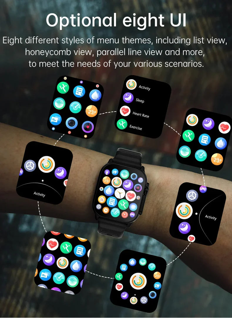 Original T900 Ultra 2 Smart Watch 49mm Men Women Bluetooth Call BT Music Game Wireless Charging NFC Smartwatch For Android IOS