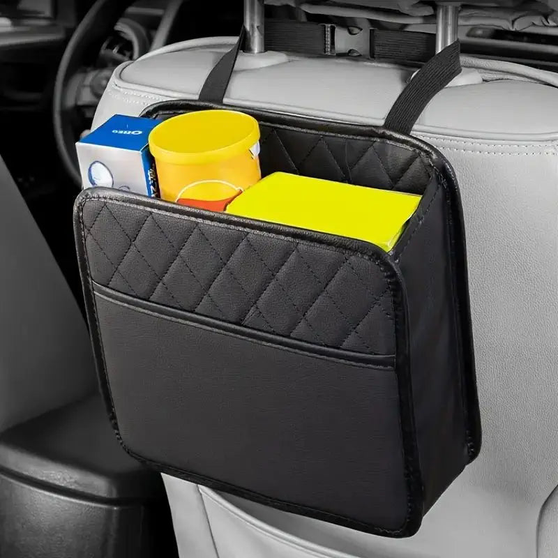 PU Leather Car Seat Organizer Storage Bag for All Vehicle Models Keep Your Ride Neat & Protected with Essential Auto Accessories