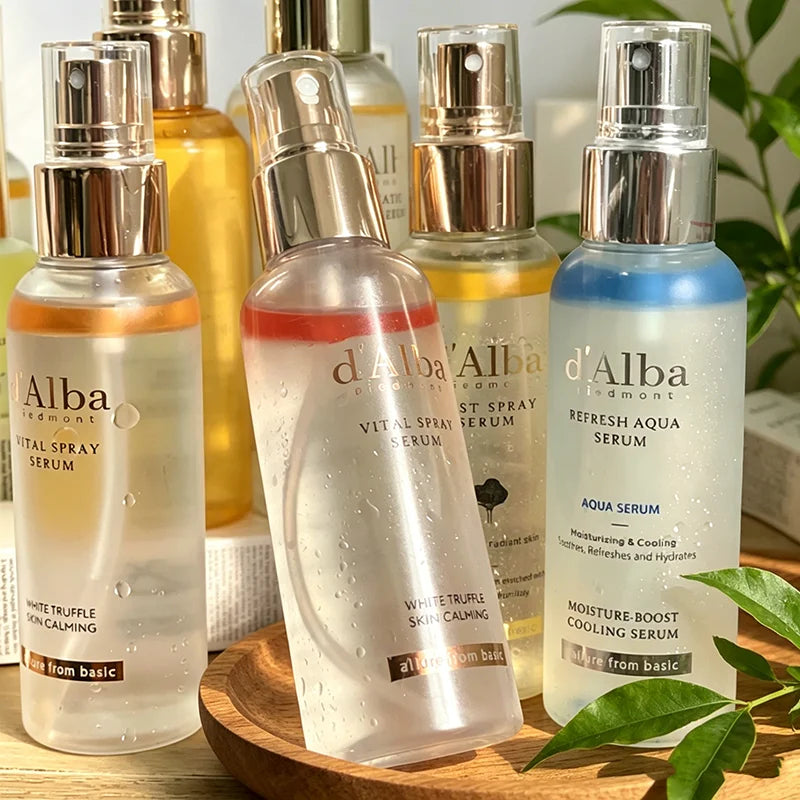 Fashion D‘alba White Truffle Essence Spray Hydrates Moisturizes Relieves Dryness Soothes and Sensitivity Firms Brighten Skincare