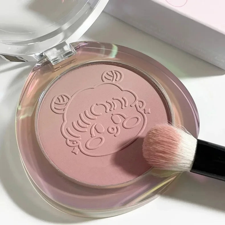 Dual Gradient Blush Highlights Natural Nude Makeup Brightening Cheek Purple Blue Female Niche Brand 2024 New Makeup Cosmetics