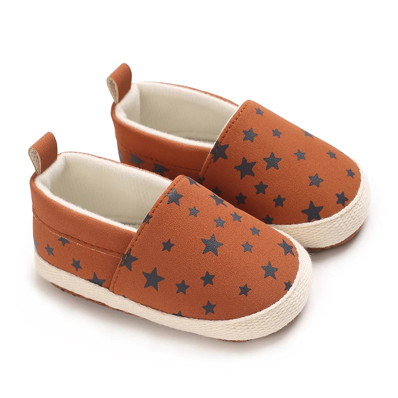 Little Star Baptismal Baby Casual Flat Shoes Spring Autumn Soft Walking Shoes For Infant Toddler 0-18 Months