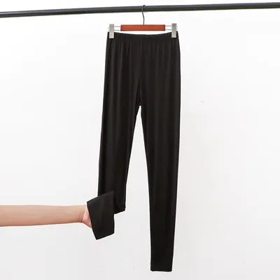 Women's High-Waist Modal Leggings - Stretchy Knit Trousers