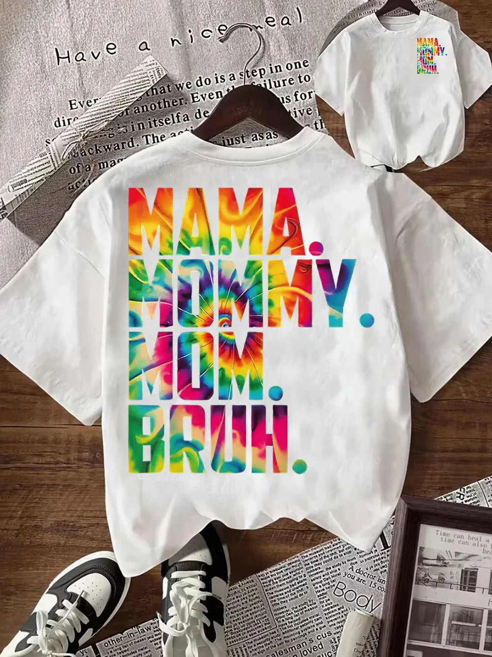 Women's Casual Short Sleeve T-Shirt Mama Mom Graphic Print Round Neck Top Mother's Day Gift Women's Harajuku Short Sleeve Casual