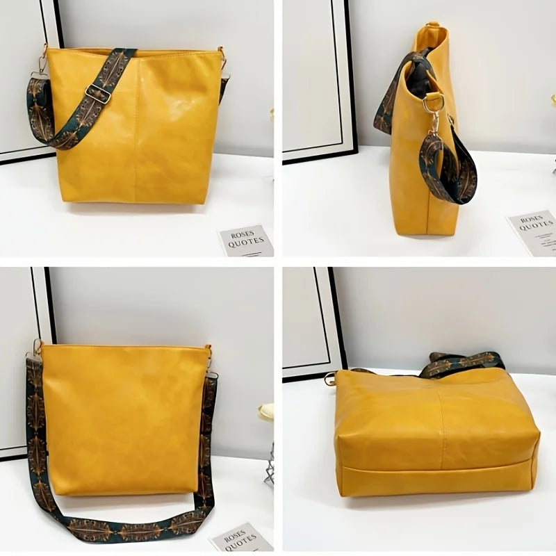 Geometric Strap Hobo Bag, Large Capacity Crossbody Bag, Bohemian Style, Women's Retro Style Shoulder Bag For Birthday Gifts