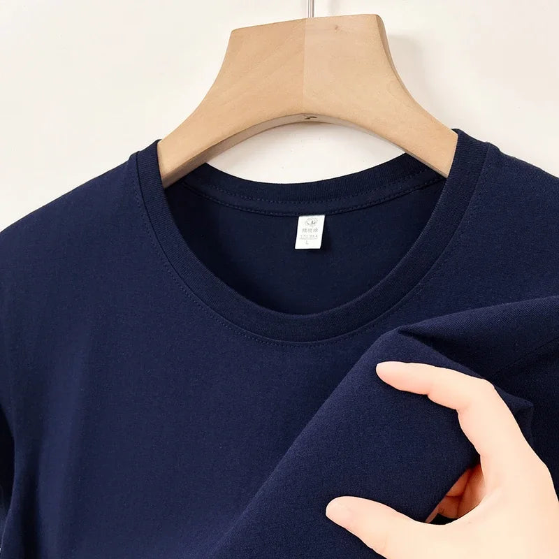 Men's Cotton Casual Short Sleeve T-Shirt - Breathable O-Neck Tee