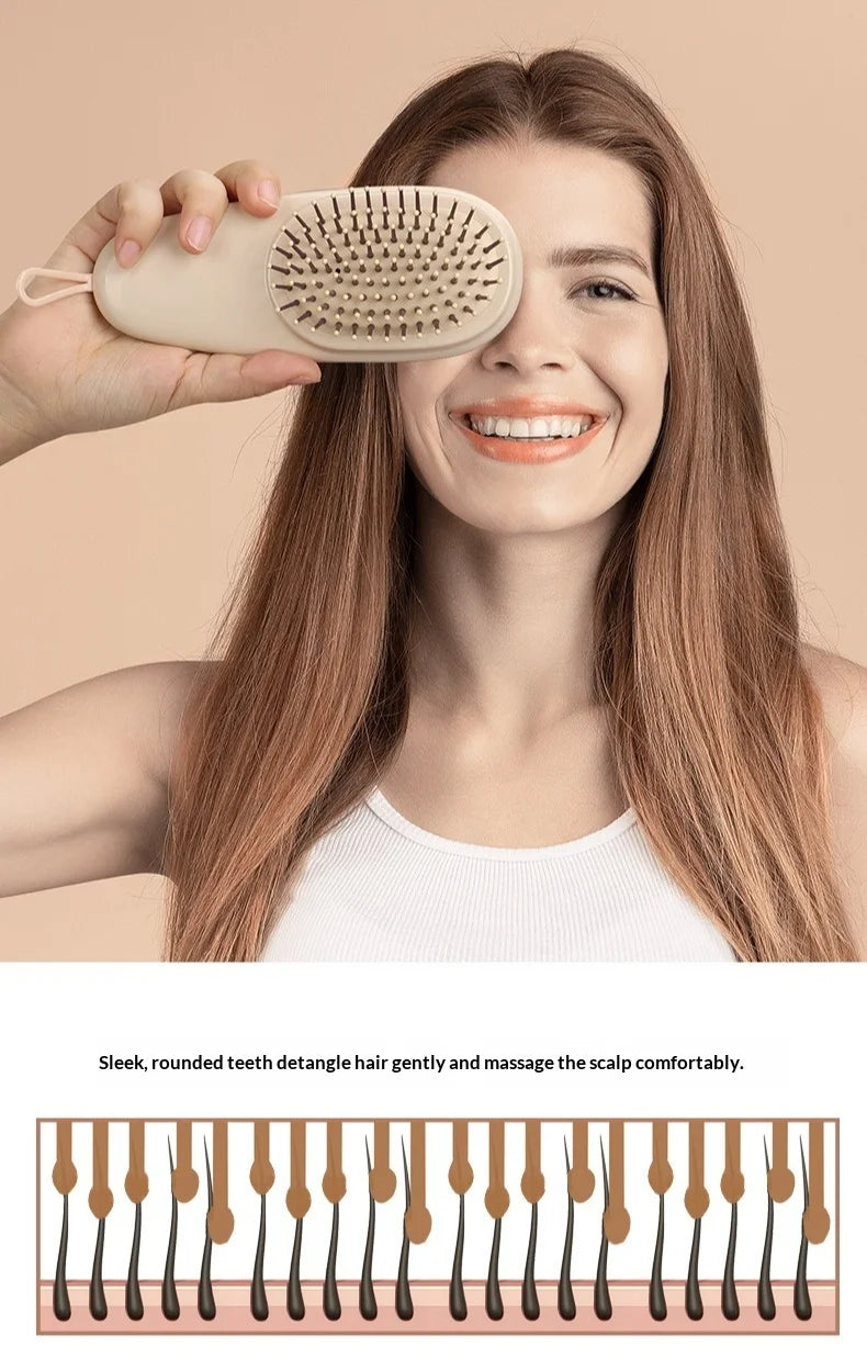 Air Cushion Scalp Massage Brush Portable Detangling Hairdressing Massage Comb For Women Home Use Travel Size Soft Bristles Brush