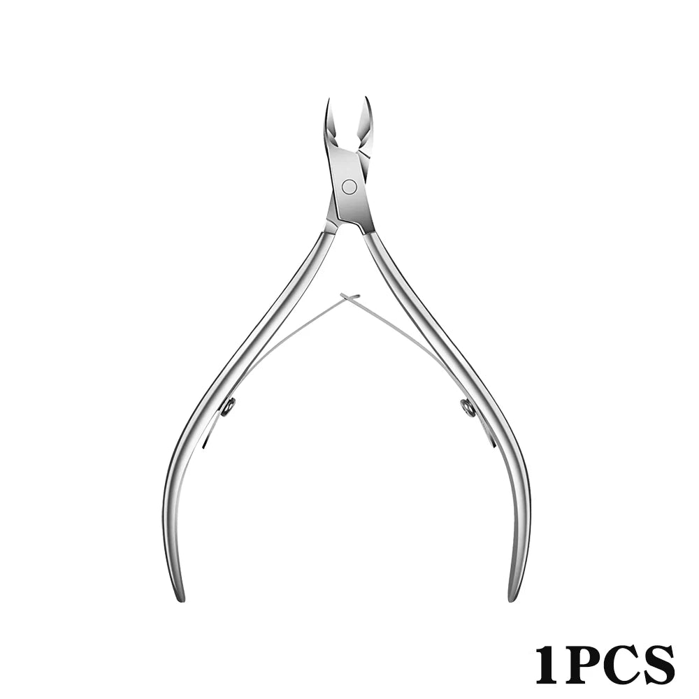 LINMANDA Cuticle Pliers with Cuticle Pusher Stainless Steel Cuticle Remover and Trimmer Perfect For Fingernails and Toenails