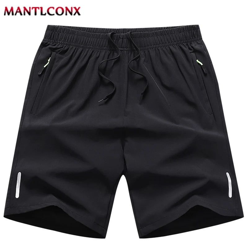 Men'S Shorts Summer Casual Board Shorts Breathable Beach Shorts Elastic Waist Jogging Running Sports Short Pants Zipper Pockets