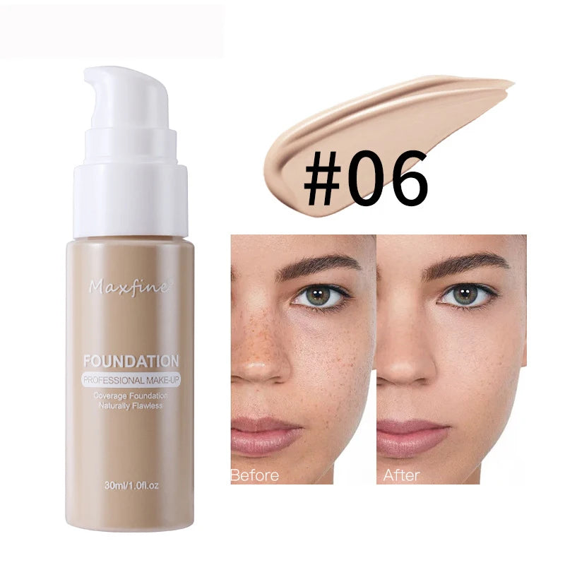 Liquid Foundation Effective Concealer Waterproof Sweat-Resistant Makeup Professional Cosmetics
