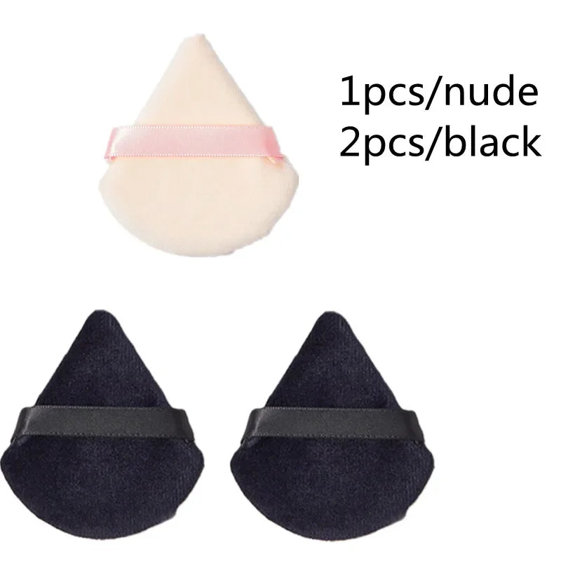 Velvet Cosmetic Powder Pufff Makeup Sponge Puff Dry Use Triangle Makeup Puff Women'S Soft Smooth Beauty Washable Face Makeup Tools