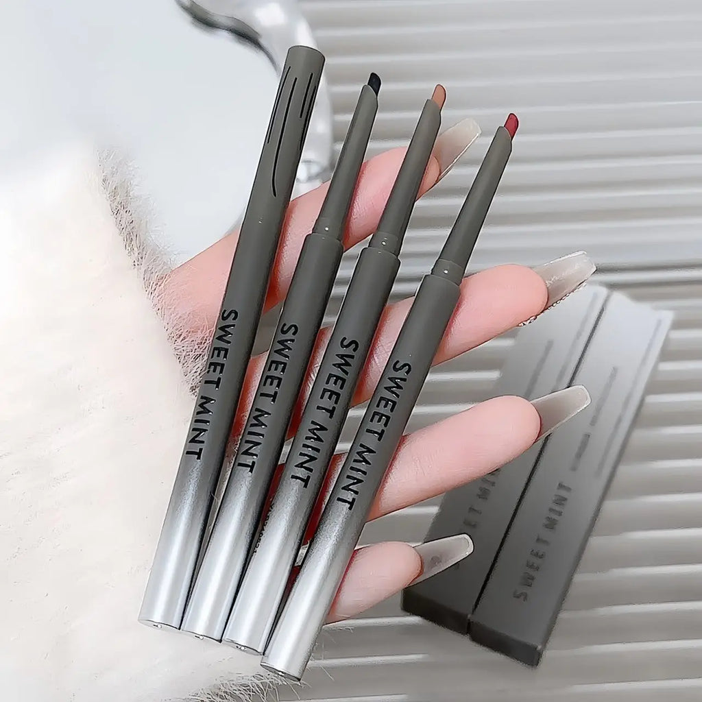 Slim Lying Silkworm Eyeliner Gel Pen Waterproof Non-smudging Eye Liner Pencil Lasting Black Brown Easy Wearing Eyeliner Gel Pen