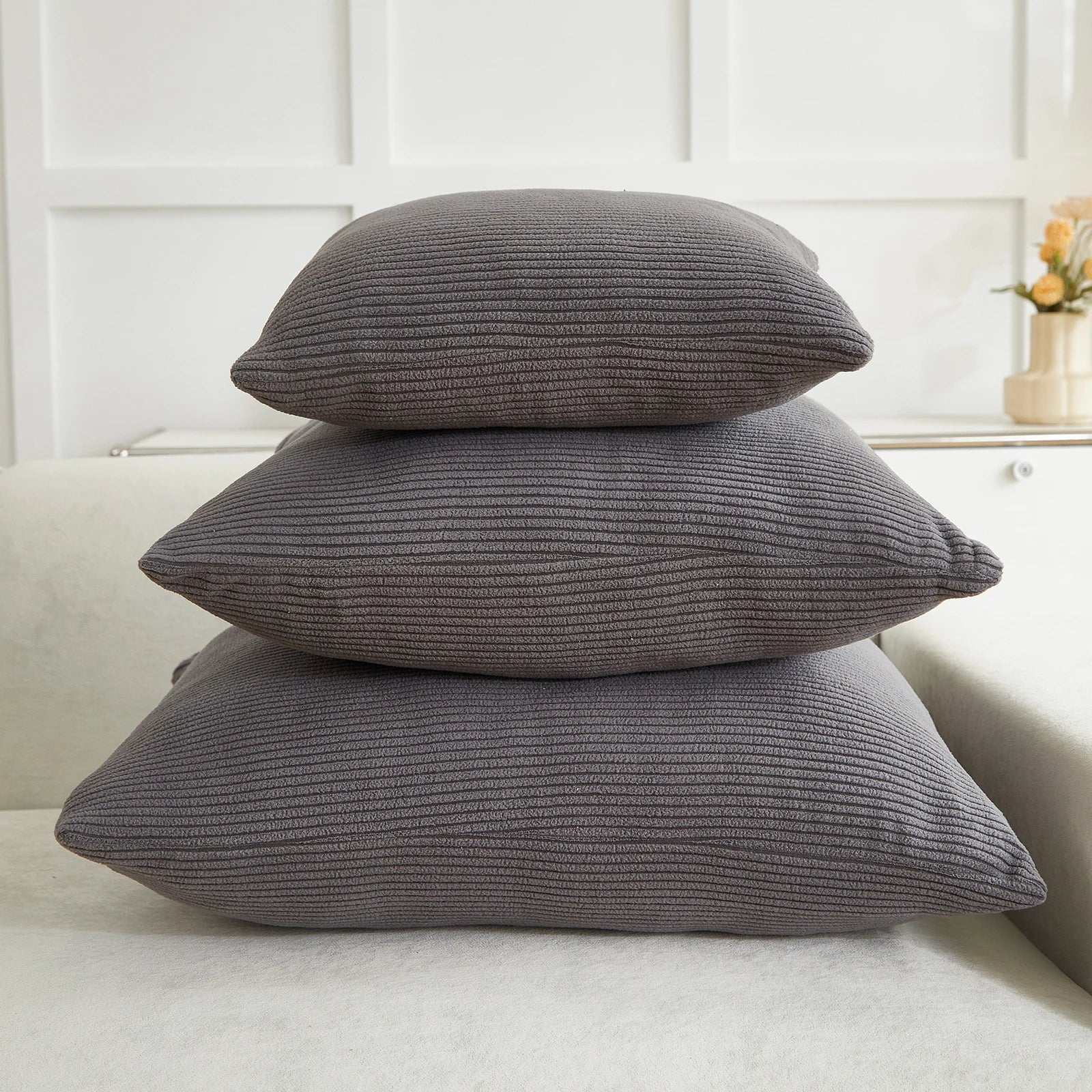Soft Stripted Jacquard Throw Pillow |Home Decor