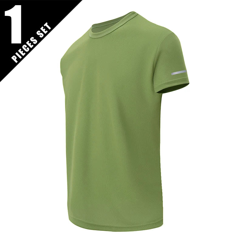 Men's Printed Quick-Dry Sports T-Shirt - Casual Fitness Tee