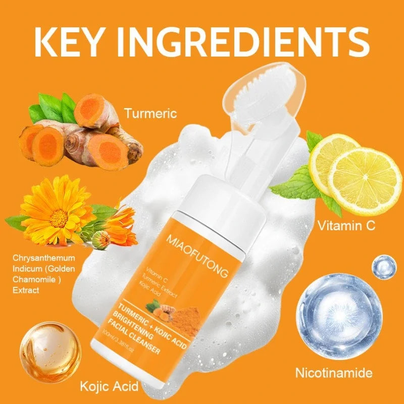 Turmeric Vitamin C and Kojic Acid Facial Cleansing Mousse