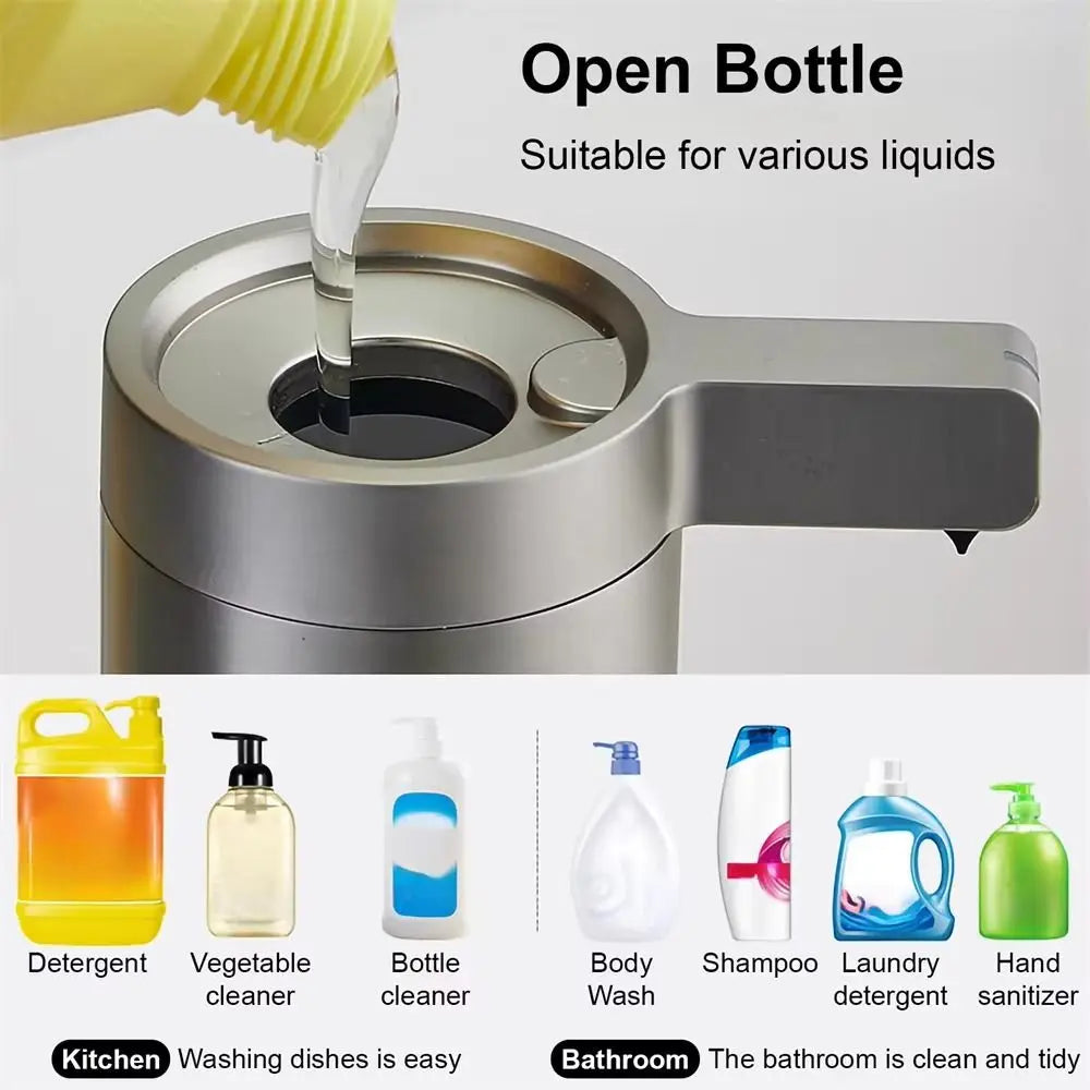 Dispensador automático de jabón sin contacto de acero inoxidable 304 a prueba de agua, máquina inteligente de desinfectante de manos reutilizable