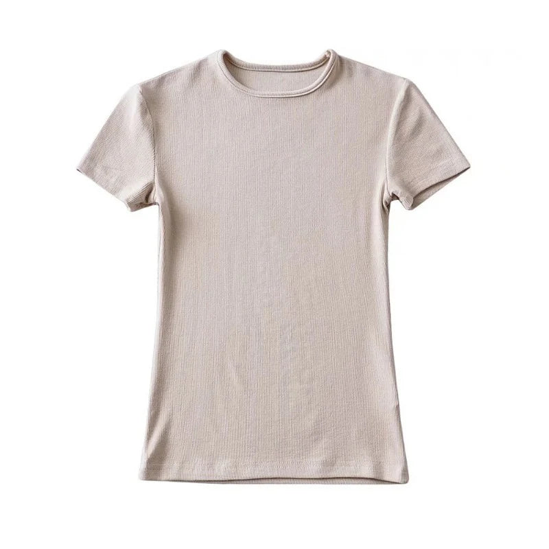 Women's Slim Fit Crop T-Shirt | Short Sleeve Summer Tee