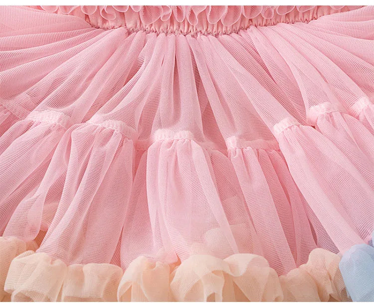 HETISO Baby Girls Tutu Dress Fluffy Children's Princess Ball Gown Casual Bubble Photography Party Vestido 1-5 Years