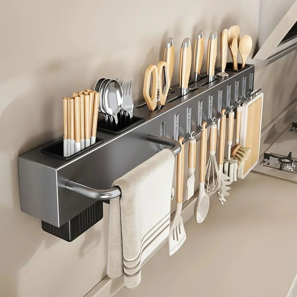 NEW Thiened Kitchen Knife Ra Wall Mounted Chopstis Tube Storage Multi-Function Carbon Steel Kitchen Storage Organizer