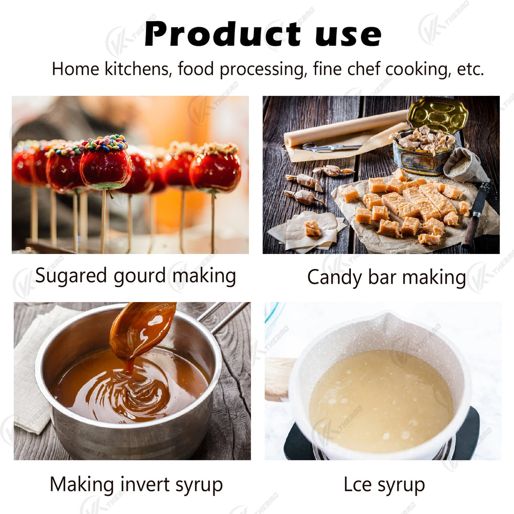 Termómetro para Confitería/Azúcar/Caramelos Termómetro Digital de Cocina para Alimentos Termómetro para Barbacoa Carne Pastel Leche Herramienta