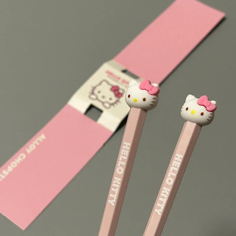Palillos bonitos de dibujos animados con diseño de animales Kawaii, cubiertos japoneses reutilizables, accesorios de cocina y comedor, regalo para adolescentes al por mayor