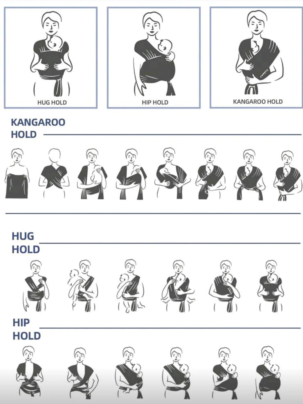 Baby Carrier Front-Carrying Multi-Functional Sleeping, Breastfeeding, Outing Device to Free Hands Knitted Fabric