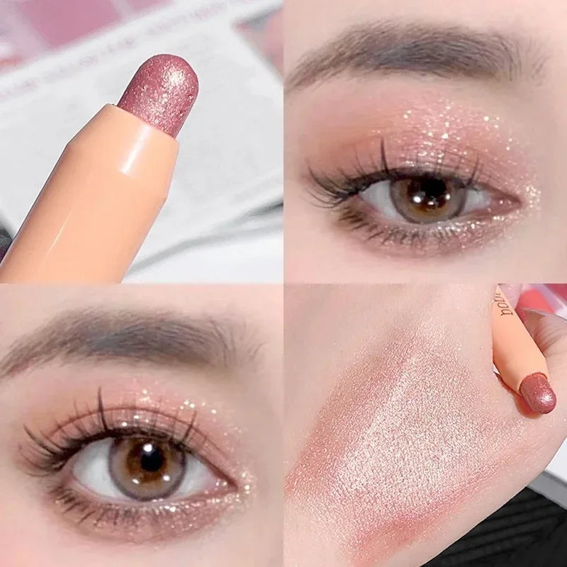Pearlescent Eye Shadow Pen Glitter Eyeline Waterproof No smudging Highlight Eyeshadow Penlic Silkworm Liner Pen Shimmer Cosmetic