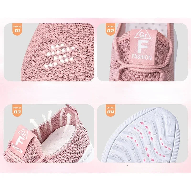Women's Lightweight Casual Sneakers | Breathable Mesh Platform Shoes