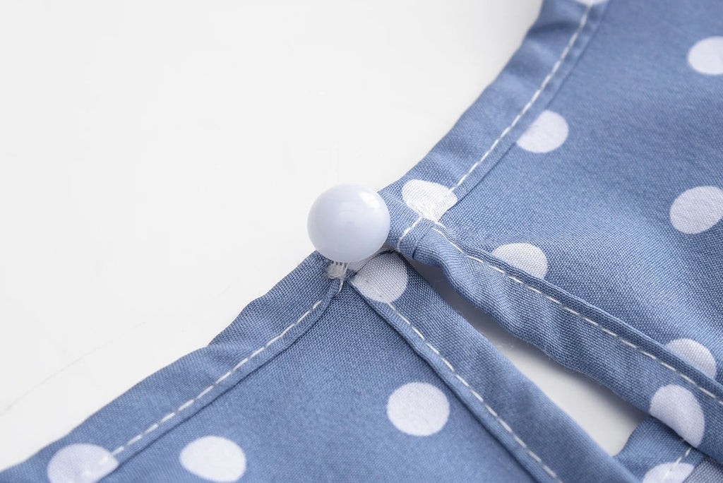 Simple And Elegant Floral Polka Dot Ruffle Dress