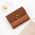CNGRANDBAG Women's Personalized PU Leather Tri-Fold Wallet