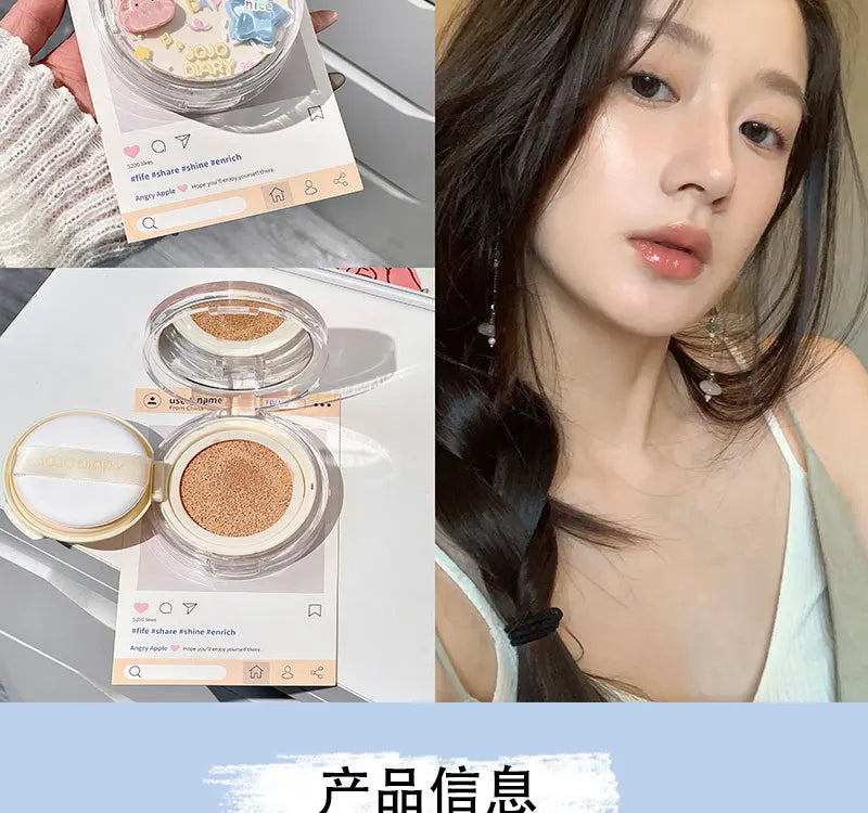 Korean Hydrating Air Cushion BB Cream Concealer Moisturizing Lasting Moisturizing No Stuck Waterproof and Sweat-proof Foundation