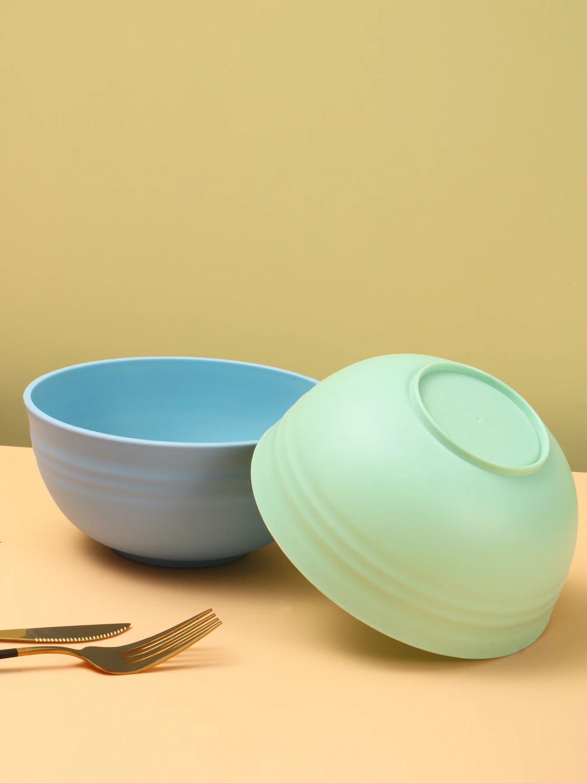 Reusable Plastic Bowls - Set of 8 Eco-Friendly Kitchen Bowls
