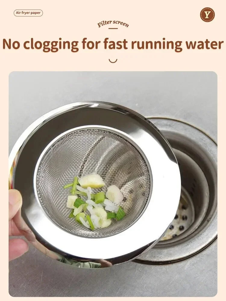 Kitchen Sink Strainer Stainless Steel Sink Funnel Anti Blocking Sink Dishwasher Basin Floor Drain Sewer Hair Strainer