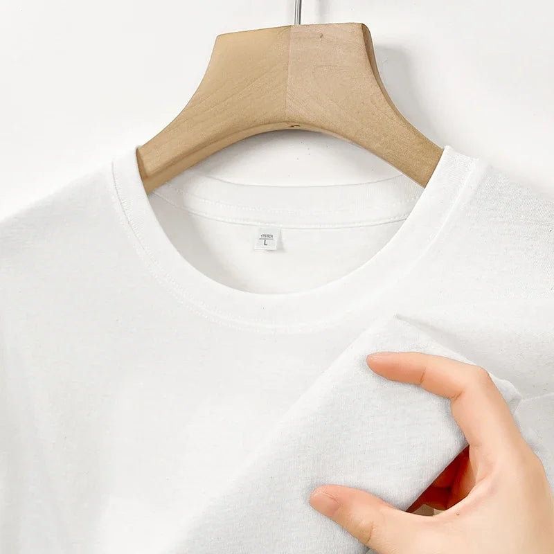 Men's Cotton Casual Short Sleeve T-Shirt - Breathable O-Neck Tee
