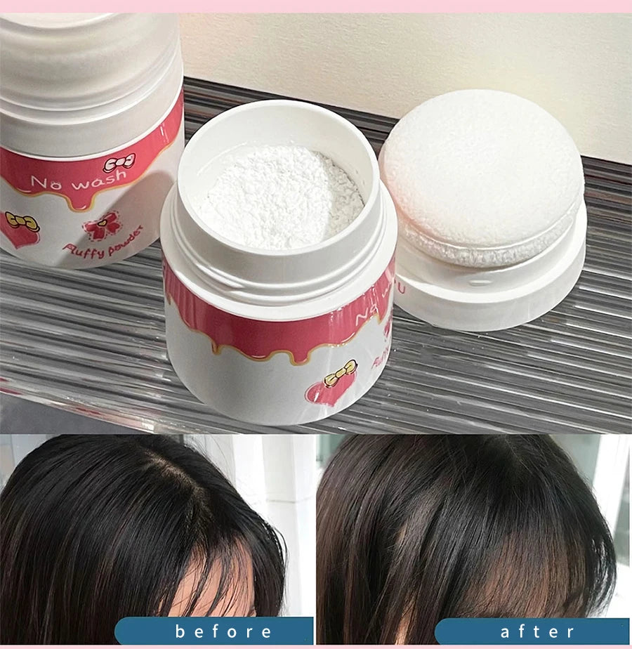 Hair mark powder cosmetic filling reissue artifact fluffy powder lazy powder powder control oil non-washing powder girl