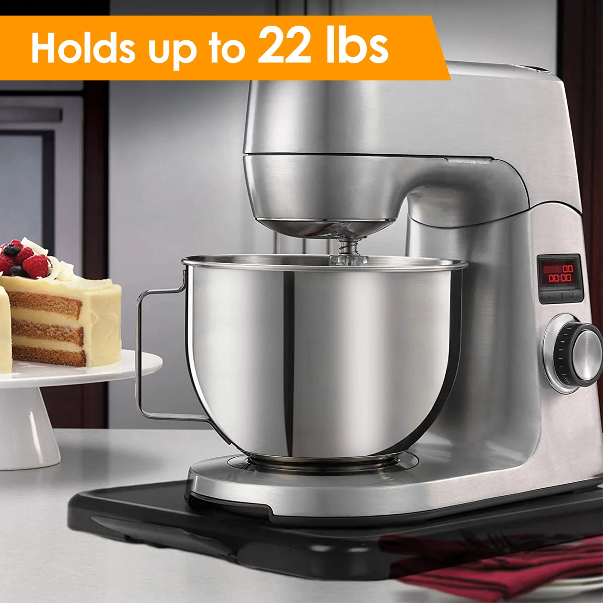 Bandeja deslizante para electrodomésticos de cocina con ruedas lisas de 16.14×11.81×0.8 pulgadas, bandeja rodante resistente antideslizante para electrodomésticos debajo del gabinete