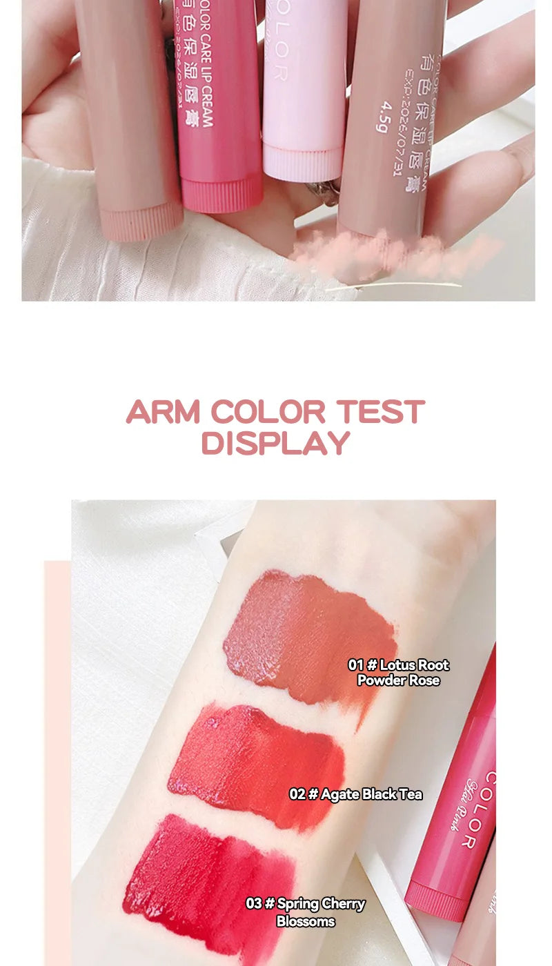 HAIPINK 3-Piece Set Tinted Moisturizing Lip Balm - Hydrating, Fade Lip Lines, Prevent Chapping