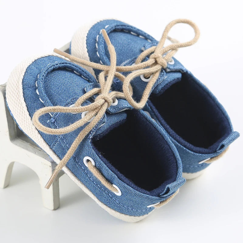Four Season Blue Main Picture Comfortable and Lightweight Walking Shoes 0-12 Months Soft Sole Anti Slip Crawling Shoes