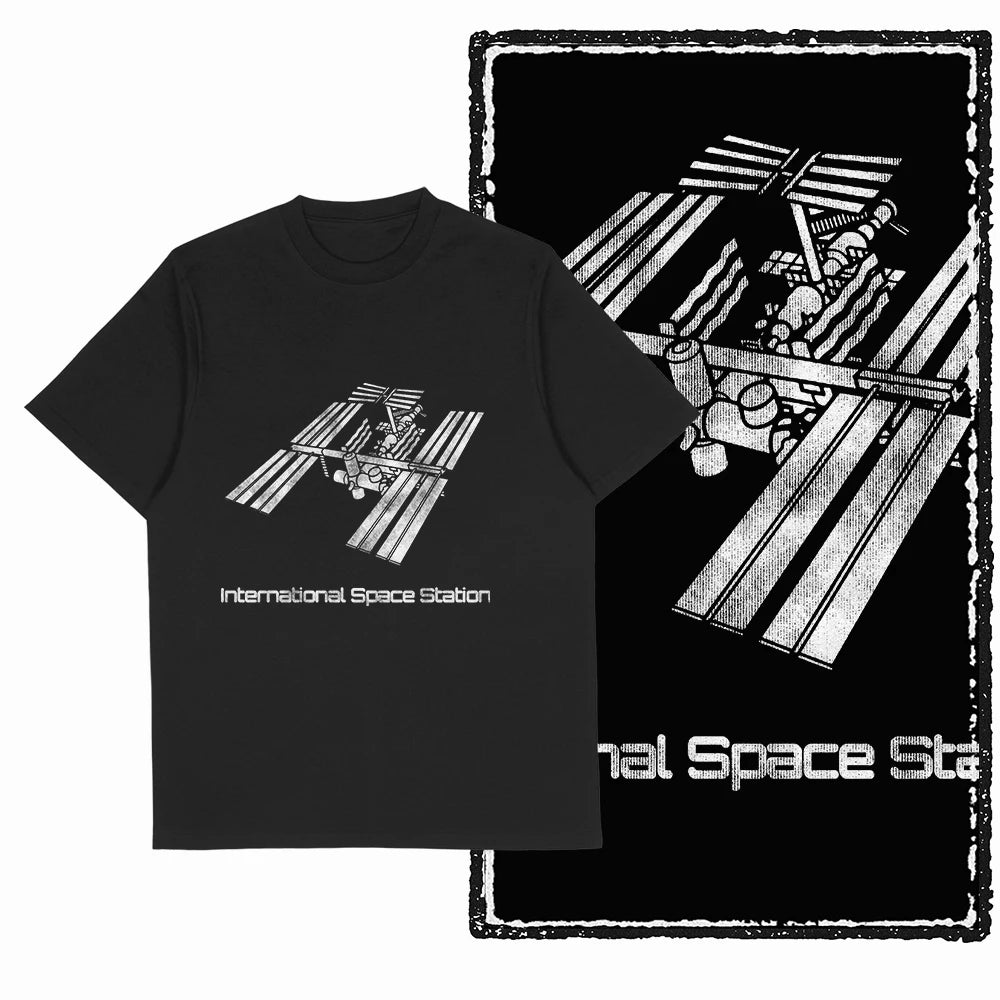 The Coolmind Men's 100% Cotton Astronaut Graphic T-Shirt - Black