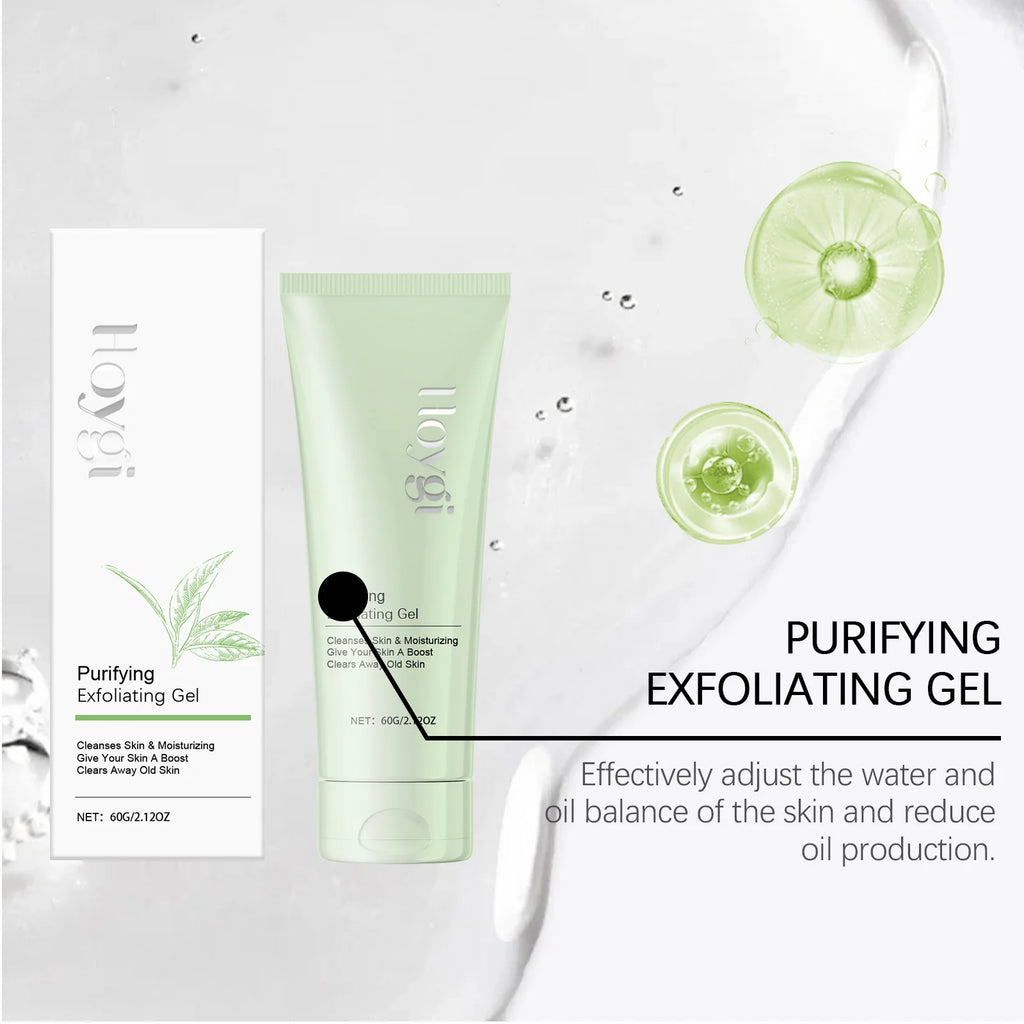 Hoygi Purifying Exfoliating Gel Remove Dead Skin Shrink Pores Oil Control Remove Blackheads Nourishing Face Exfoliating Gel 60g