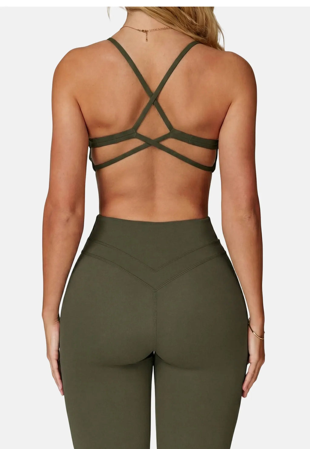 Solid Color Comprehensive Training Yoga Bra Women Fitness Bra Cross Back Sport Underwear Gym Top Hollow Back Push Up Chest Pad