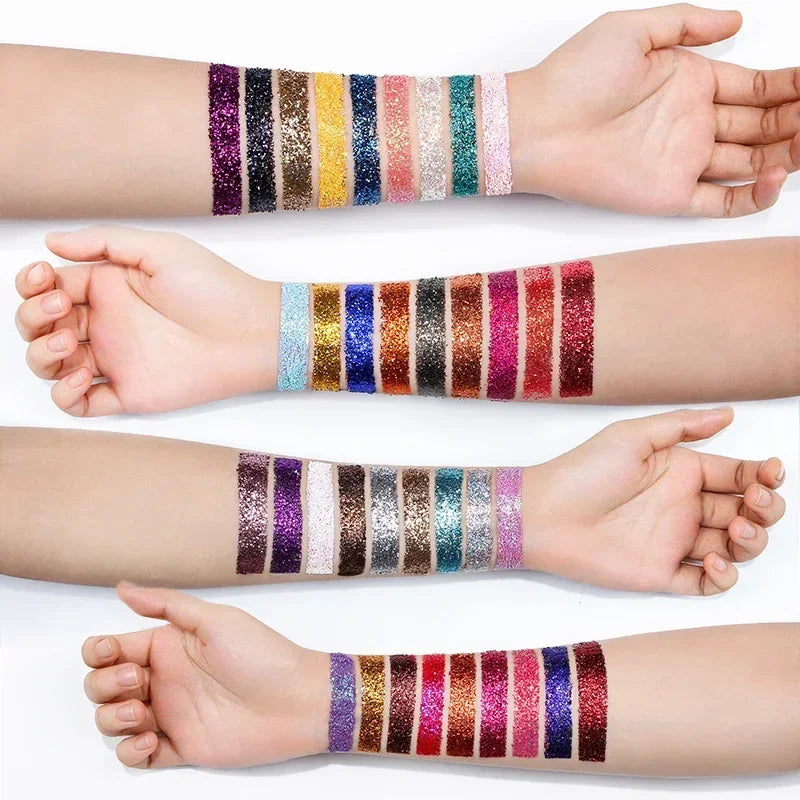 New Glitter Eye Shadow Professional Makeup Monochrome Shining Eyeshadow Sequins Universal Party Cosmetic
