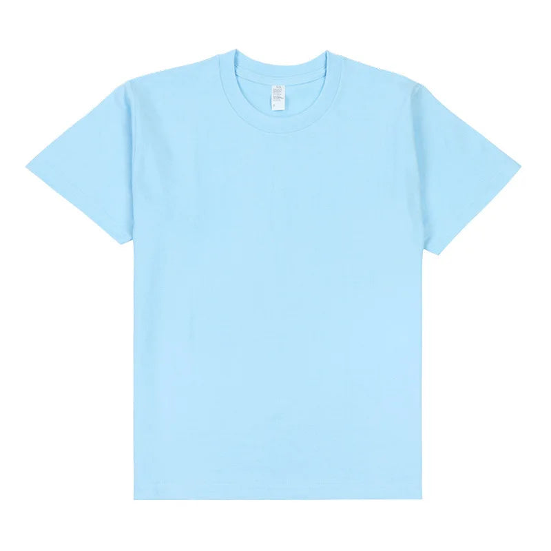 Men's Heavyweight Cotton T-Shirt - Loose Fit Crew Neck Short Sleeve
