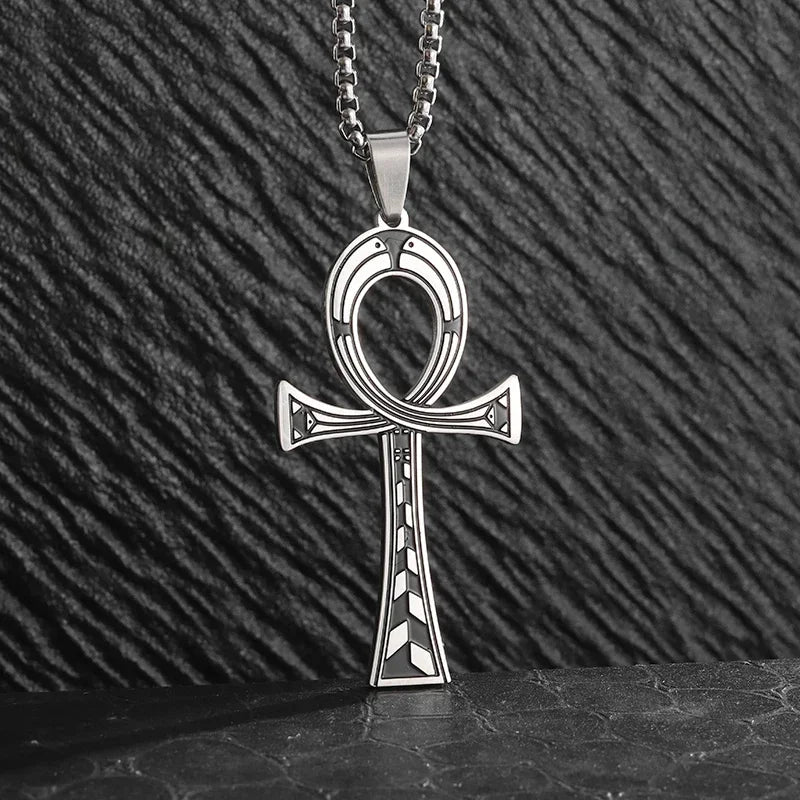 Jesus Christ Cross Mens Necklace Gold Color Cross Religious Pendant Necklace Accessory Chain Accessories