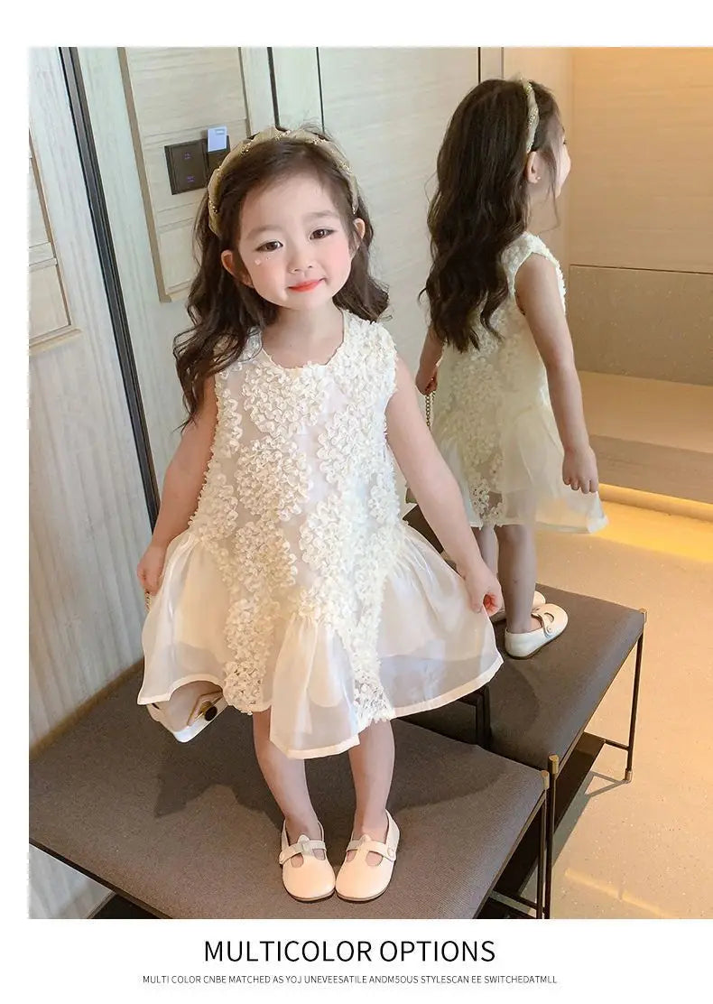 Girls' Sleeveless Princess Tank Dress | Korean Style Summer Dress
