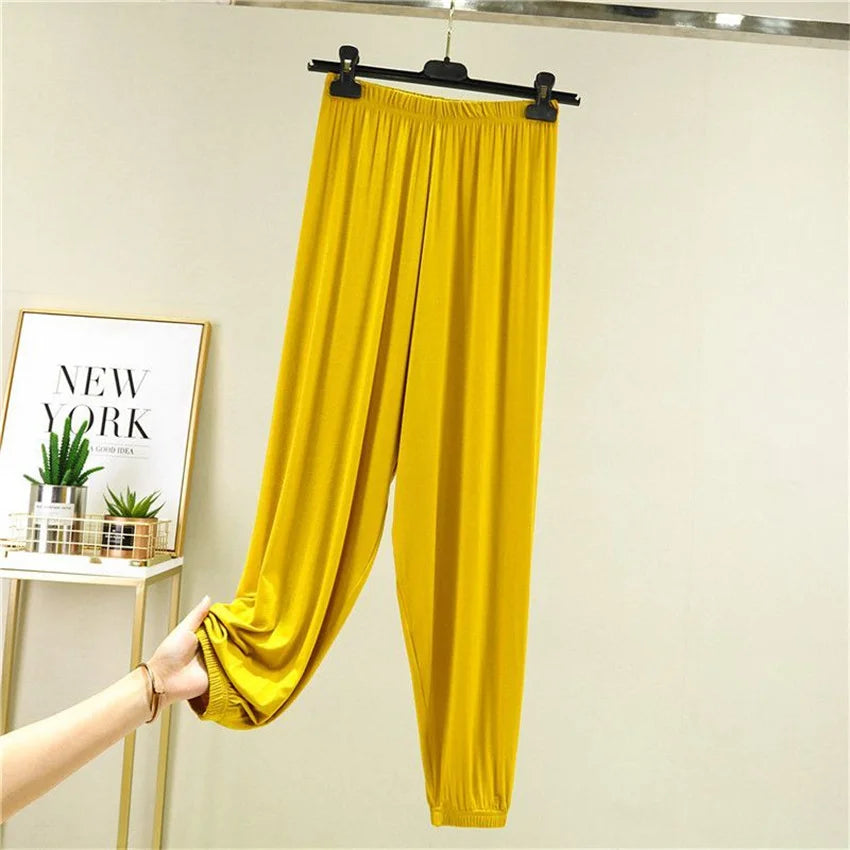 Women's Modal Harem Yoga Pants - High Waist Loose Casual Pants